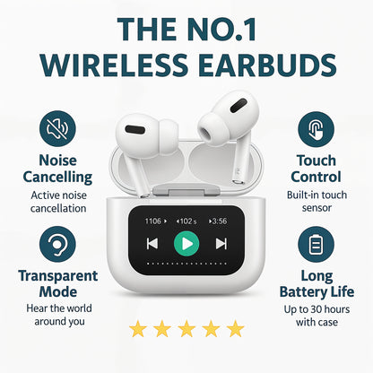 Smart Touch Wireless Earbuds